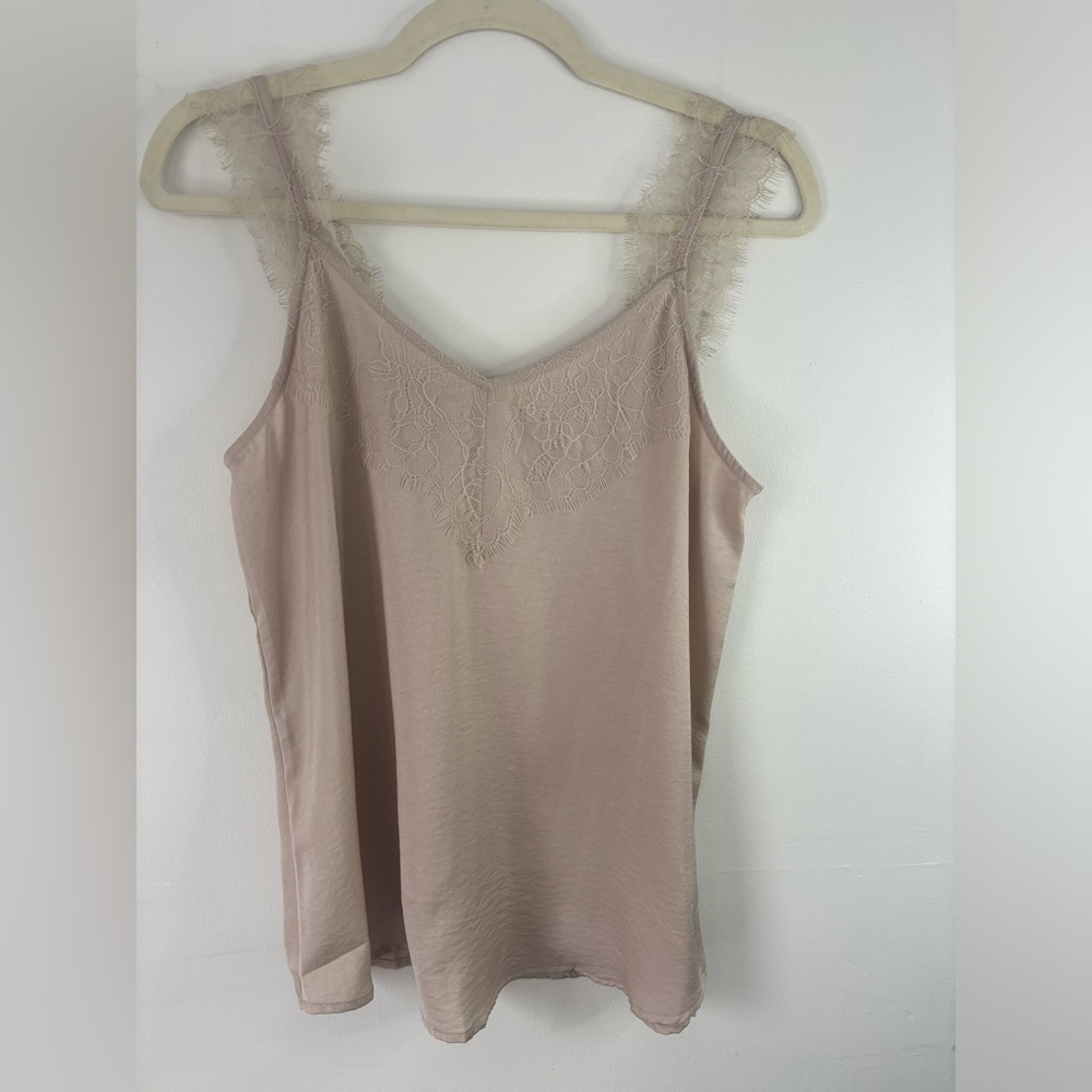 Maurice’s nude satin tank top, size XS.